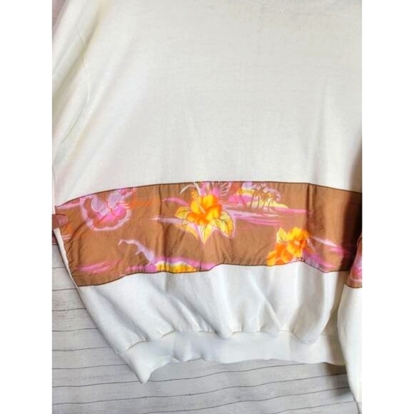 VINTAGE SPORTS AMERICA USA SWEATSHIRT W HAWAIIN TROPICAL DETAIL, SZ XL - Picture 6 of 11